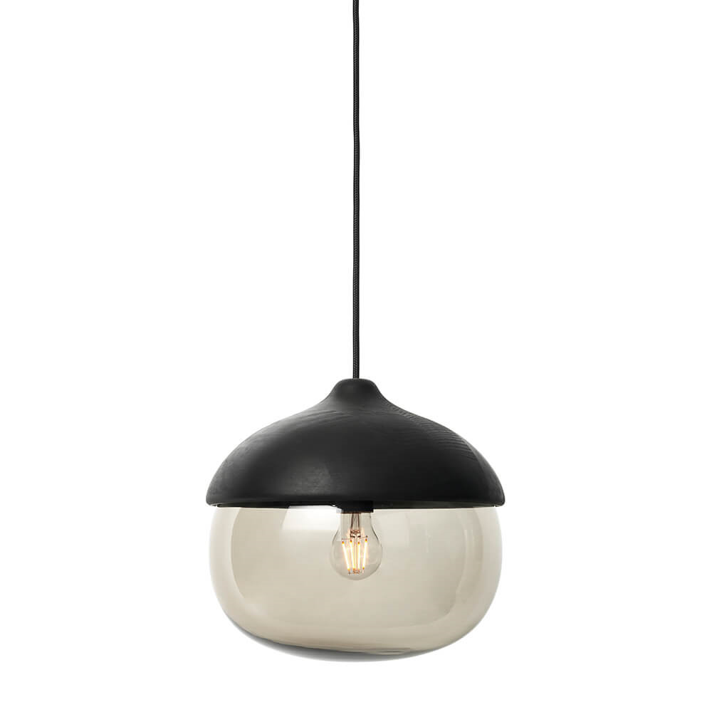 Mater – Terho Taklampa Large Black/Smoked Transparent Glass