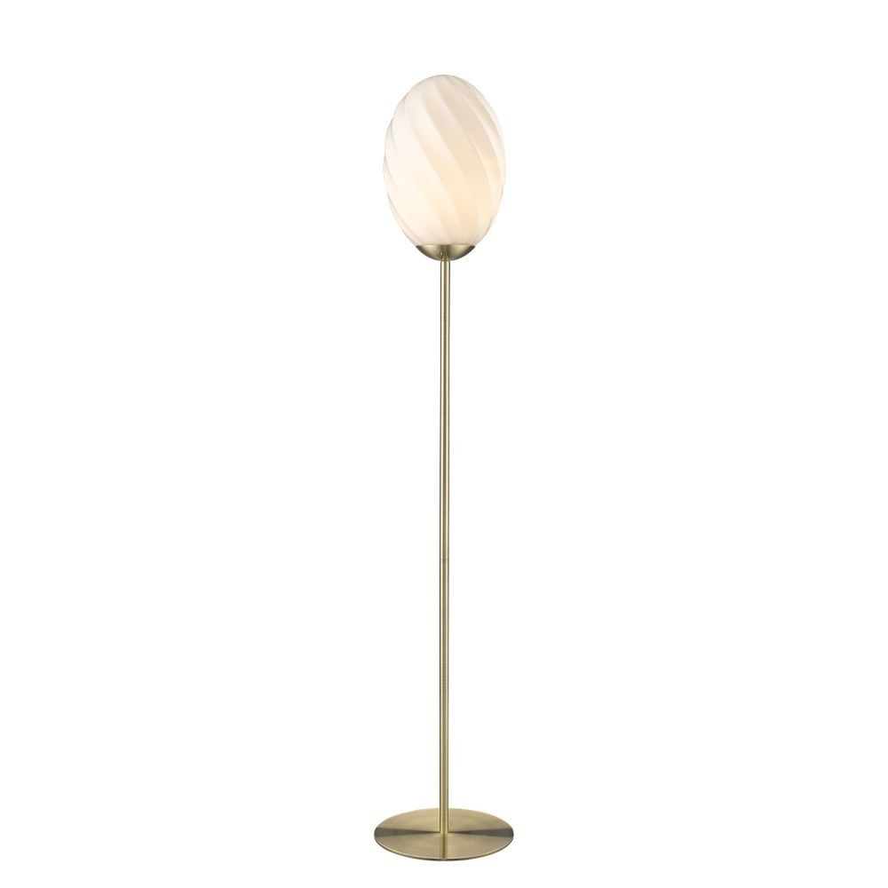 Halo Design - Twist Oval Gulvlampe Opal/Brass