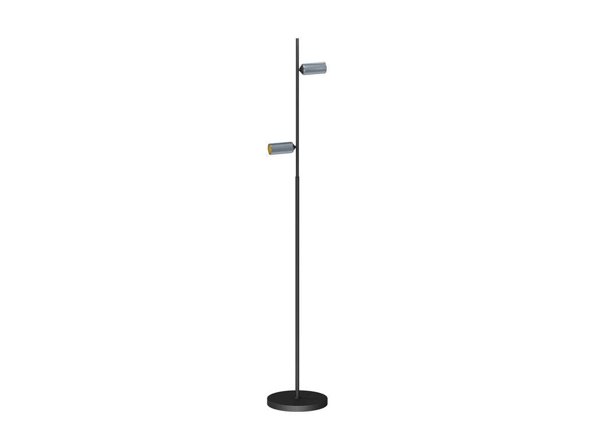 Antidark – Decor F2 LED Golvlampa Double Dim. Svart/Matt Alu