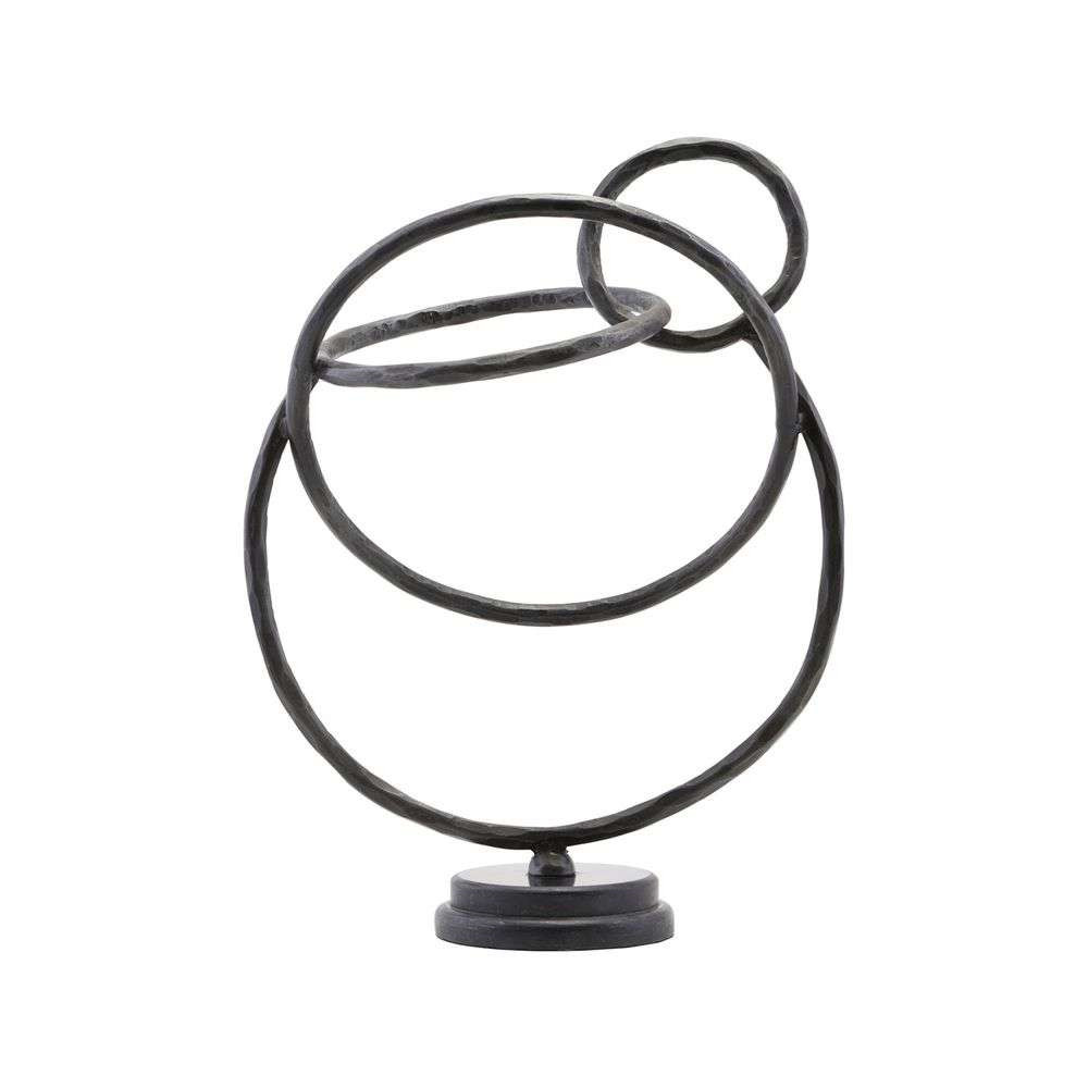 House Doctor Circles Sculpture Black