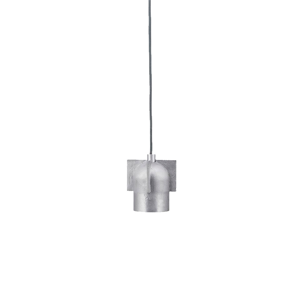 Lampe, Akola, Børstet sølv H12 cm