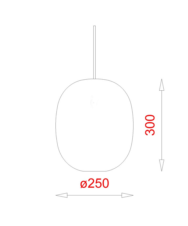 Superæg 300 Pendel Opal/Hvid Ledning