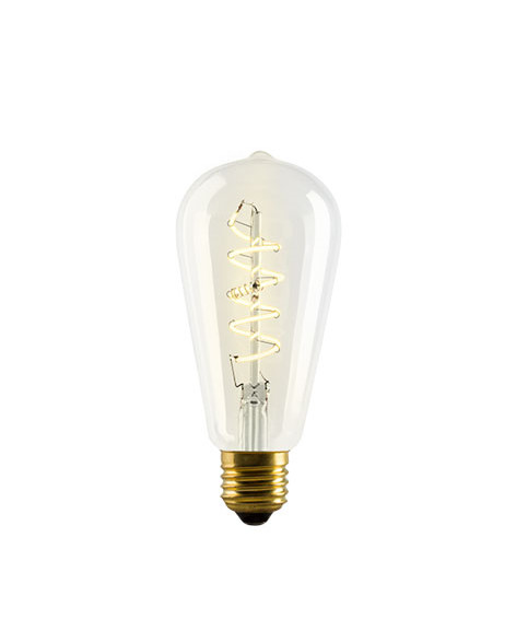 e3light Pære LED 4W (180lm) ST64 Klar CRI90+ Dæmpbar E27