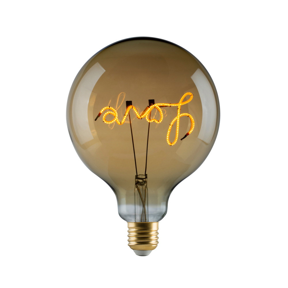 e3light – Päronlampa LED 4W (180lm) Love Up Golden CRI90 Dimmbar E27