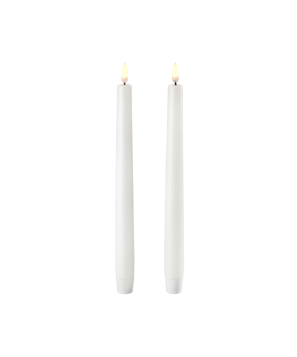 Uyuni – Kronelys LED 2-pak Nordic White 2,3 x 25 cm