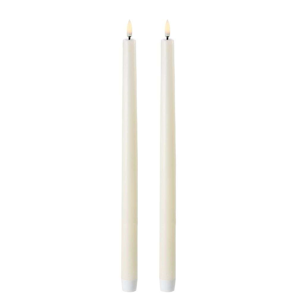 Uyuni – Kronelys LED 2-pak Ivory 2,3 x 35 cm