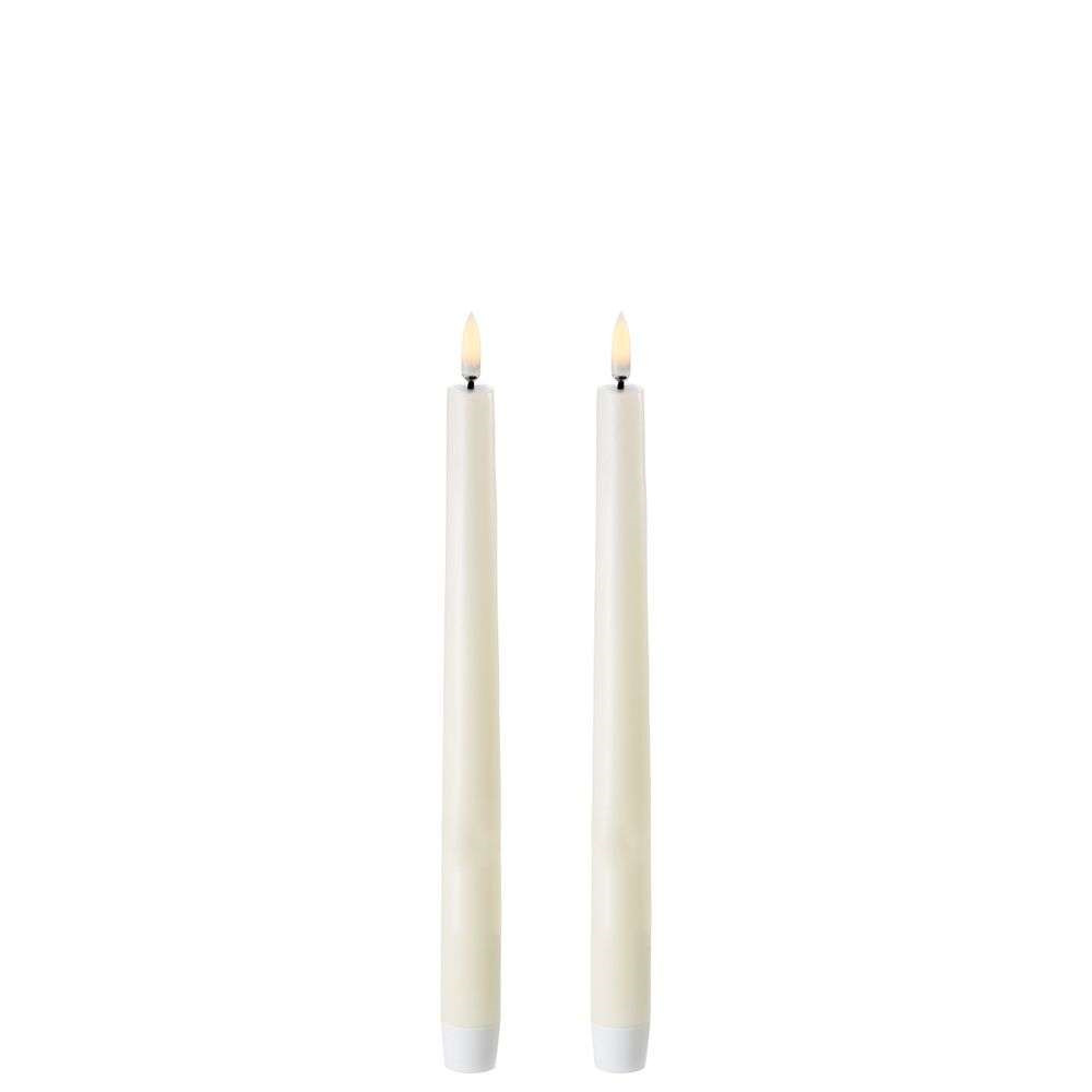 Uyuni – Kronelys LED 2-pak Ivory 2,3 x 25 cm