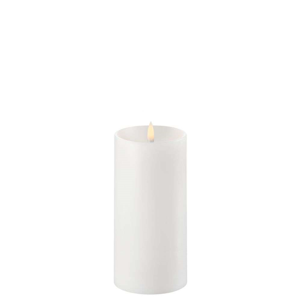 Uyuni – Bloklys LED w/shoulder Nordic White 7,8 x 15 cm