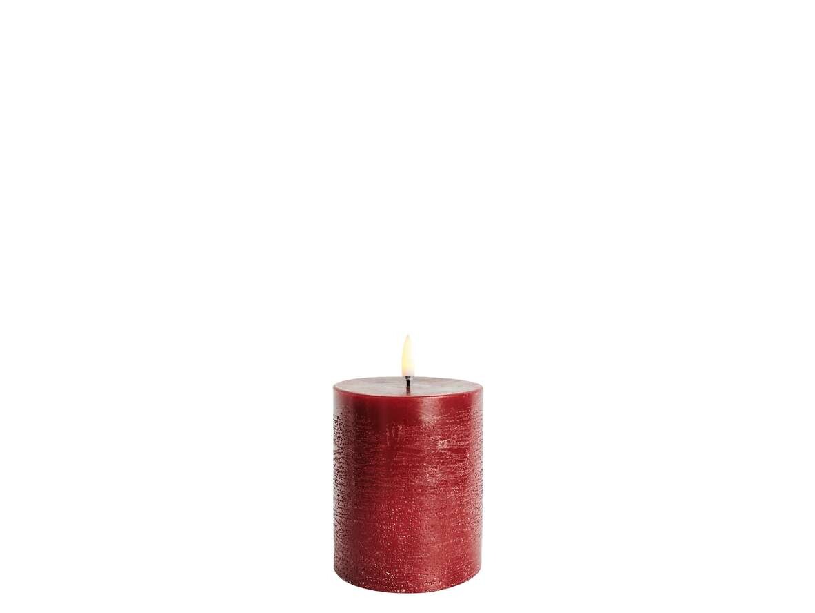 Uyuni – Bloklys LED 7,8×10,1 cm Rustic Carmine Red Uyuni