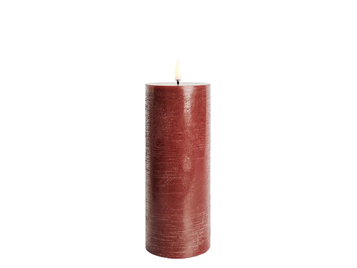 Uyuni – Bloklys LED 7,8×20,3 cm Rustic Carmine Red Uyuni