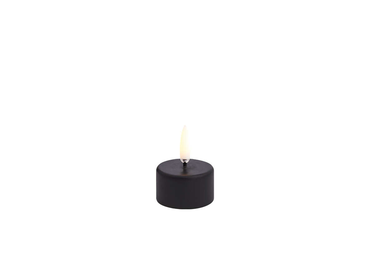 Uyuni – Värmeljus w/Battery 4×2,1cm Plain Black Uyuni Lighting