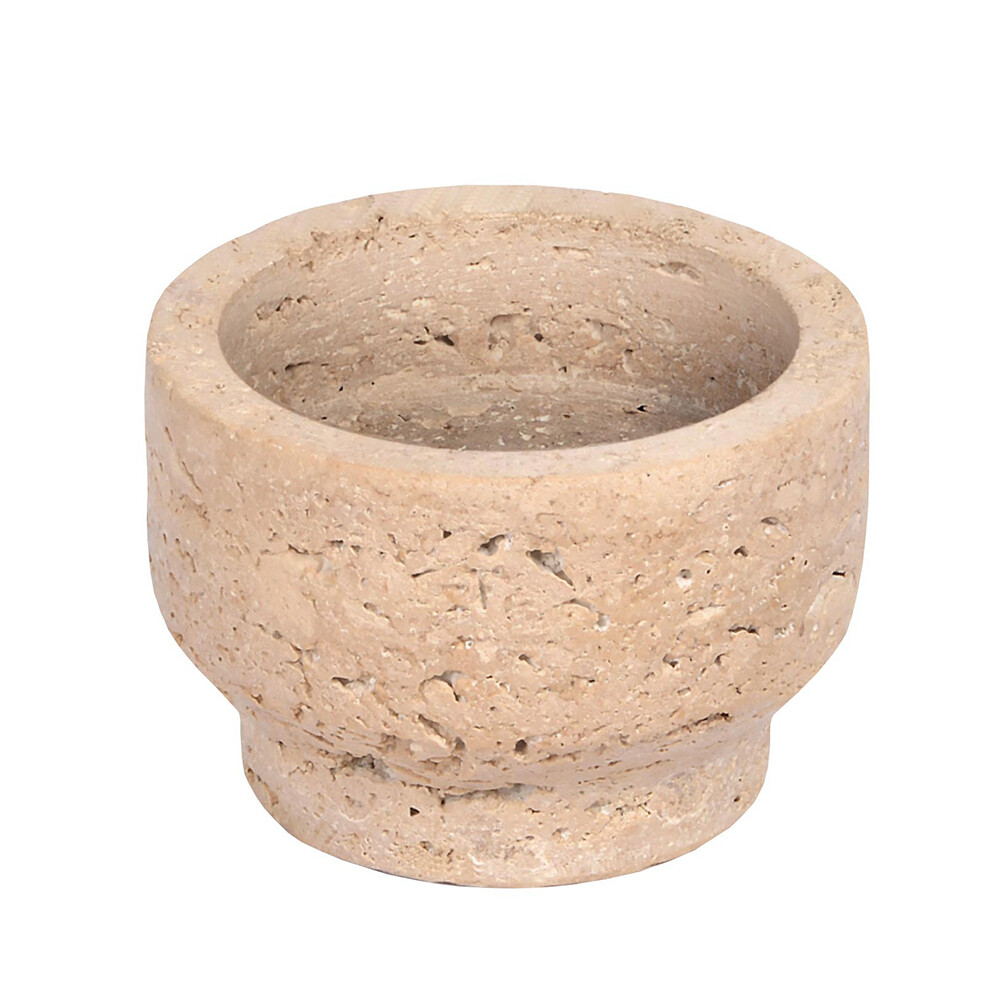 Uyuni – Travertine Ljusstake 8×5 cm Desert Beige Lighting