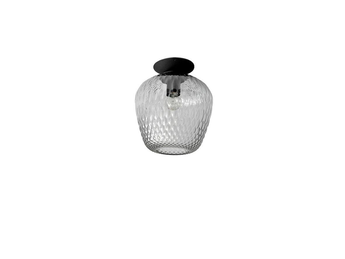 &Tradition – Blown Plafond SW5 Silver Lustre & Black &Tradition