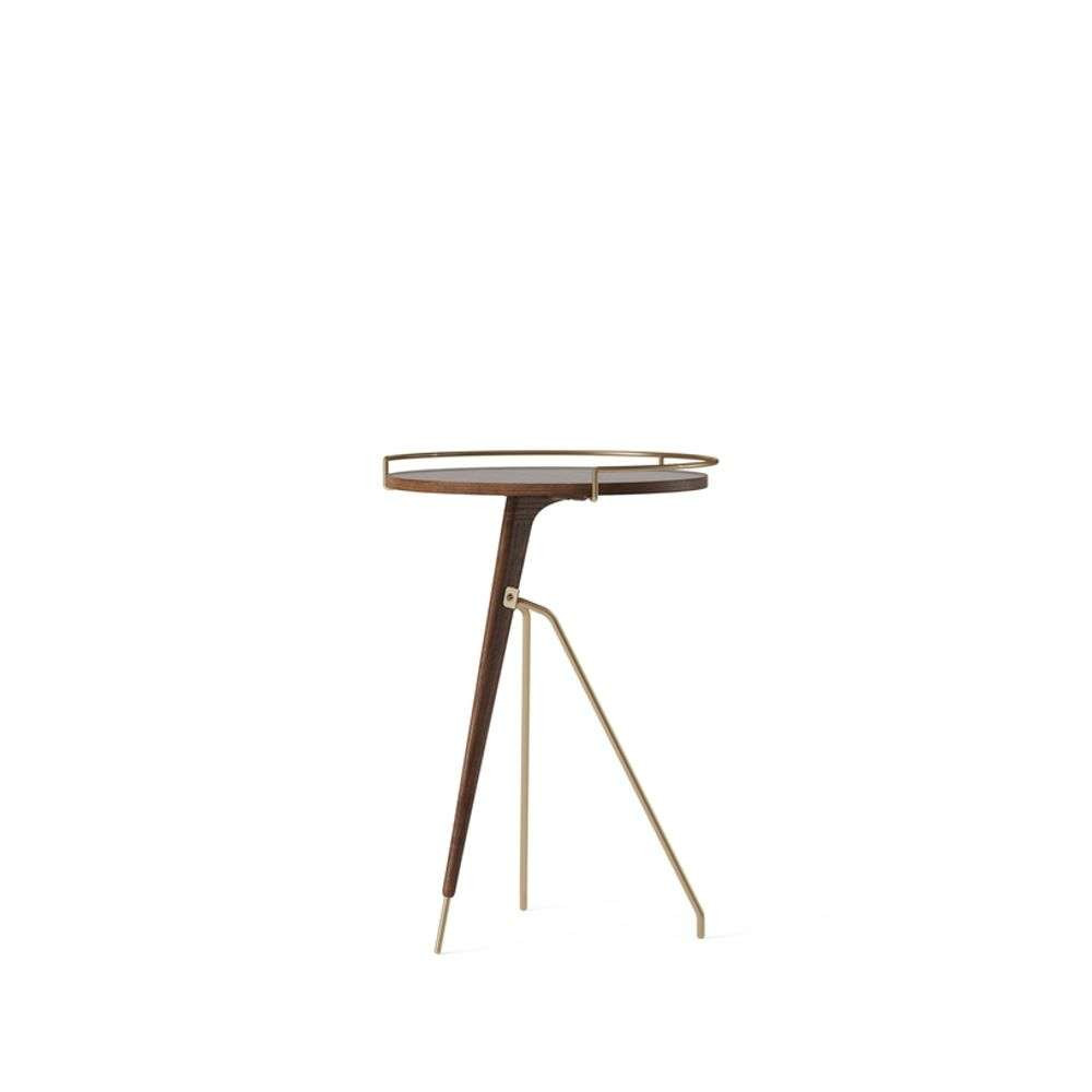 Bilde av Audo Copenhagen - Umanoff Side Table Tall Walnut/matt Lacquered Brass