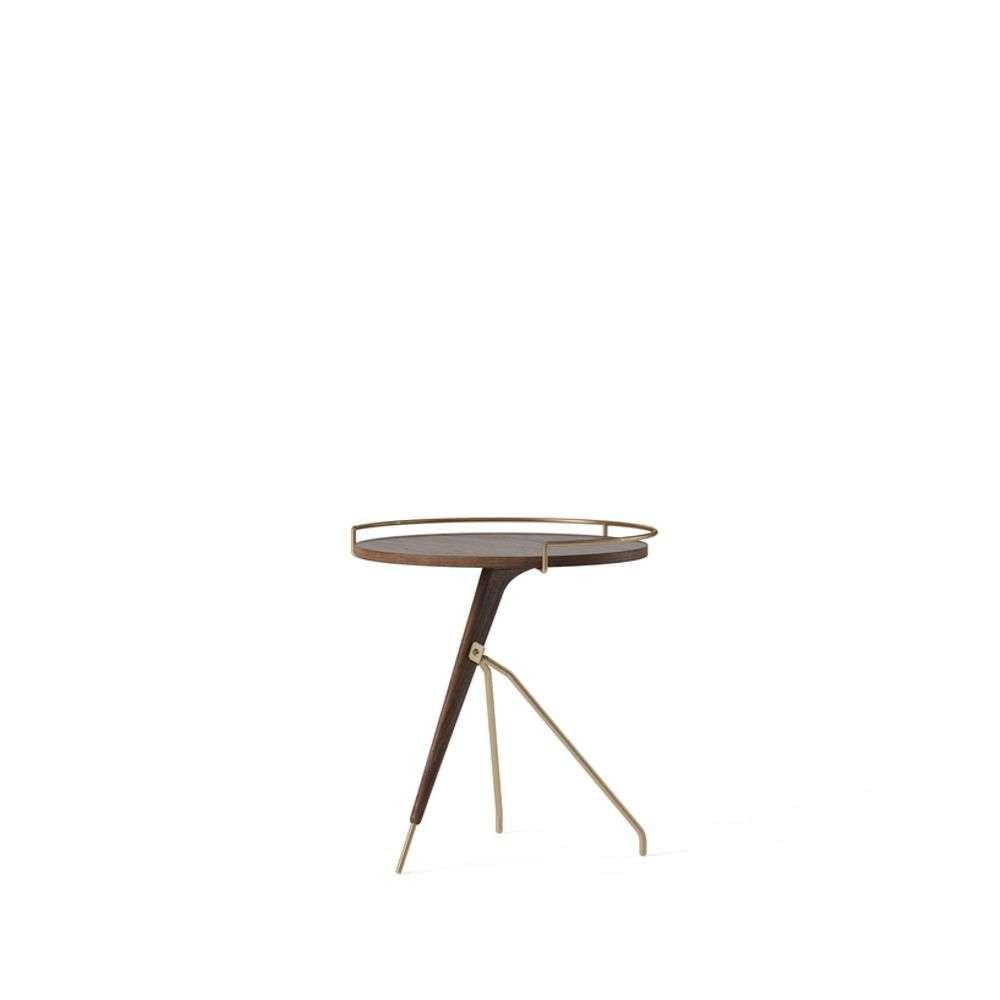 Bilde av Audo Copenhagen - Umanoff Side Table Low Walnut/matt Lacquered Brass Audo Copenhagen
