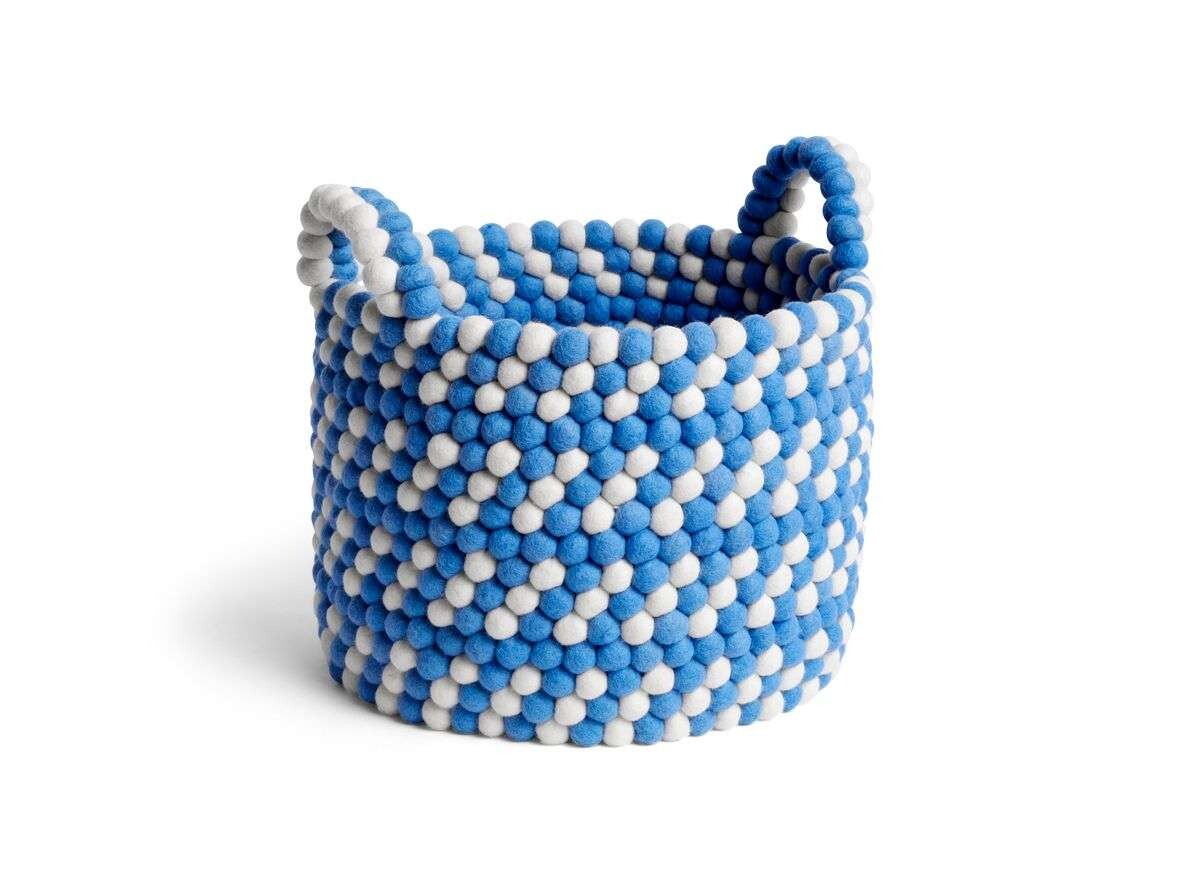 HAY – Bead Basket w/Handle Blue Dash HAY