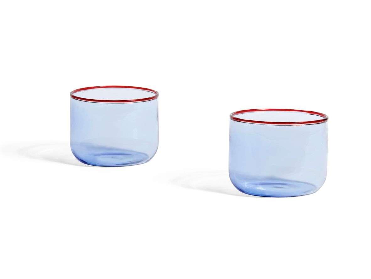 HAY – Tint Glass Set of 2 Light Blue/RedHAY