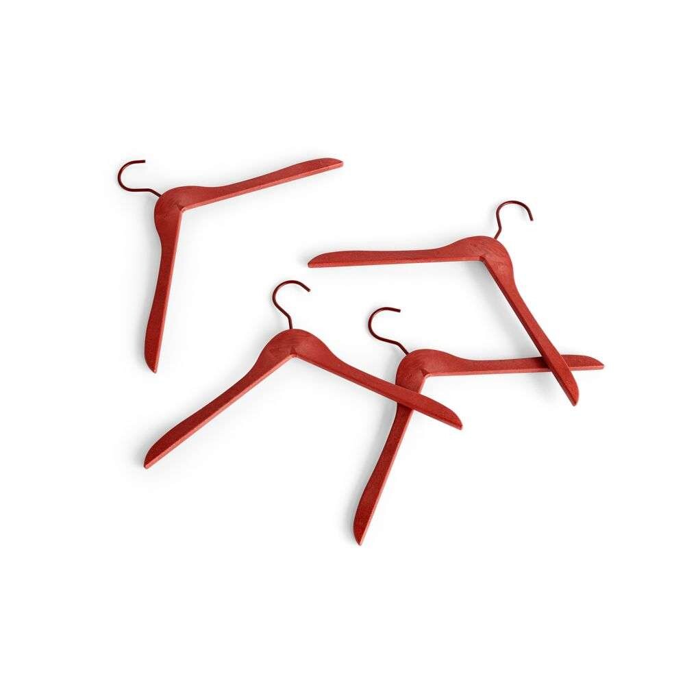 Image of Coat Hanger Set of 4 Cherry Red - HAY bei Lampenmeister.ch