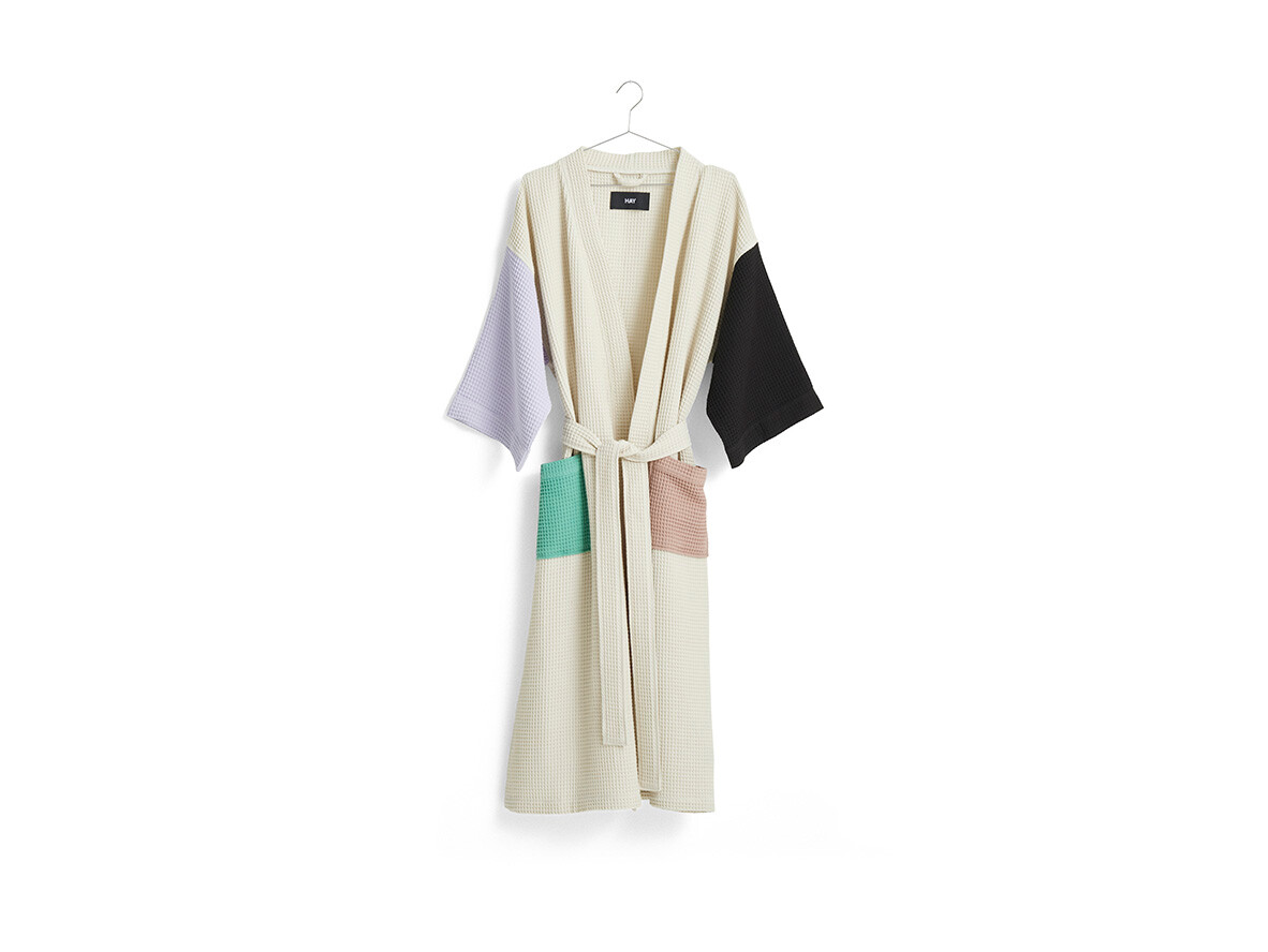 HAY – Waffle Bathrobe Off-White/Multi