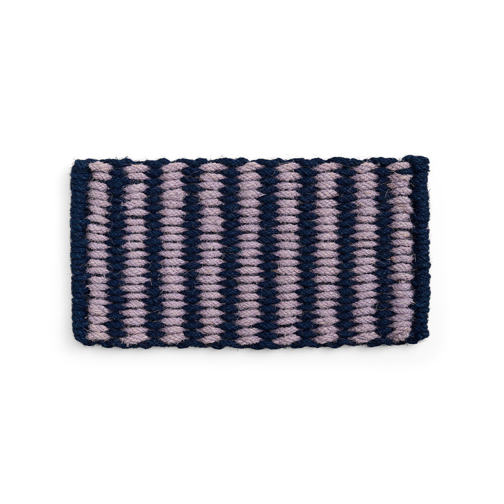 HAY - Coco Stripe Wide Dørmåtte Lavender/Navy