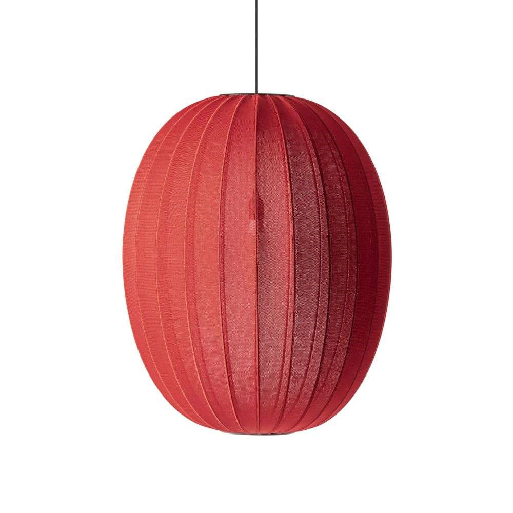 Image of Knit-Wit 65 High Oval Pendelleuchte Maple Red - Made By Hand bei Lampenmeister.ch