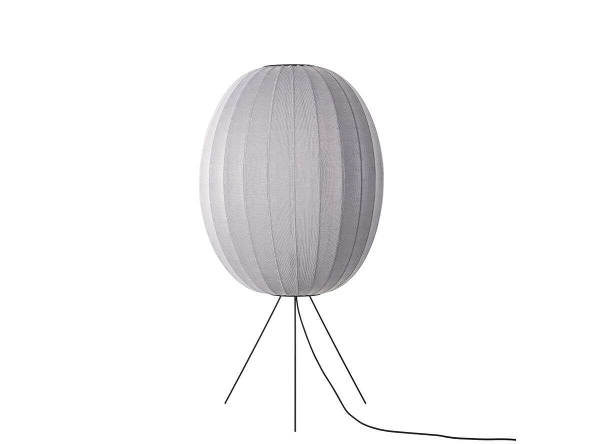 Made By Hand – Knit-Wit 65 Høj Oval Gulvlampe Medium Silver