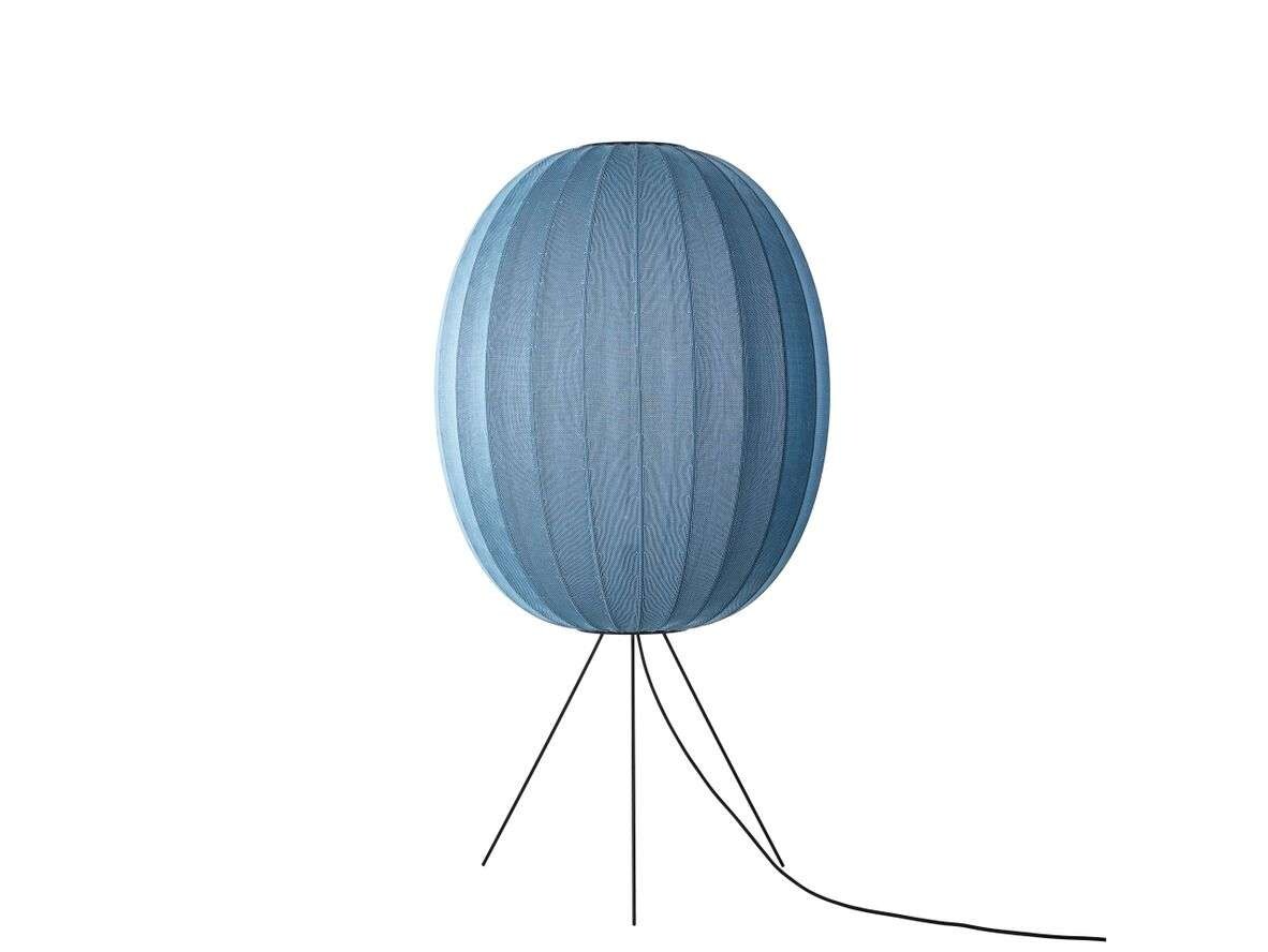 Made By Hand – Knit-Wit 65 Høj Oval Gulvlampe Medium Blue Stone