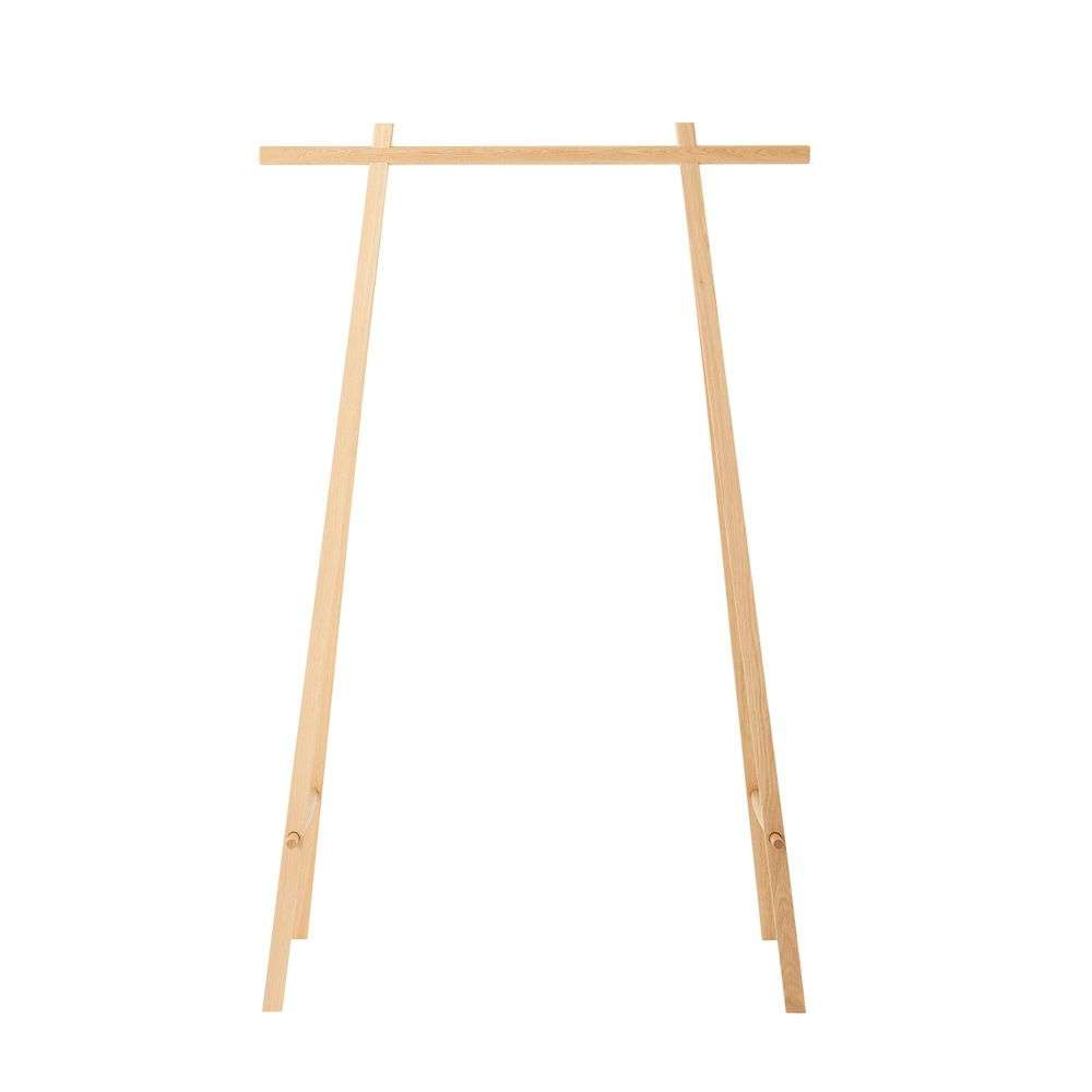 Image of Coat Stand 100 Oak/Brass - Made By Hand bei Lampenmeister.ch