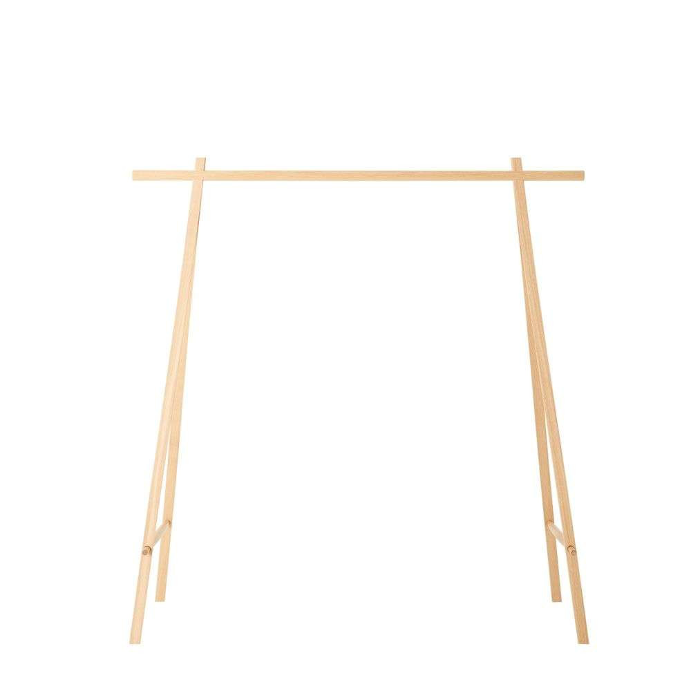 Image of Coat Stand 150 Oak/Brass - Made By Hand bei Lampenmeister.ch