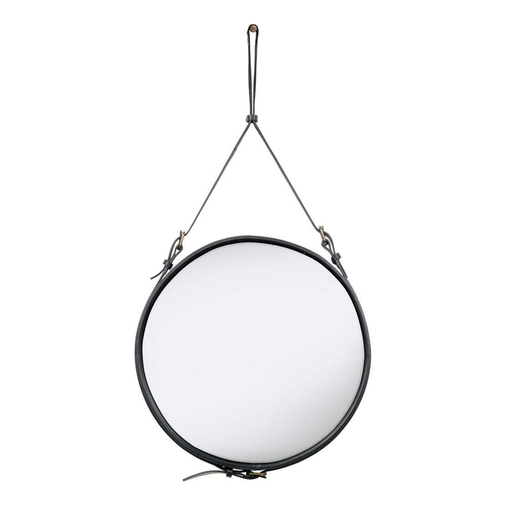 Gubi Adnet Wall Mirror Circular Ø58 Black Leather