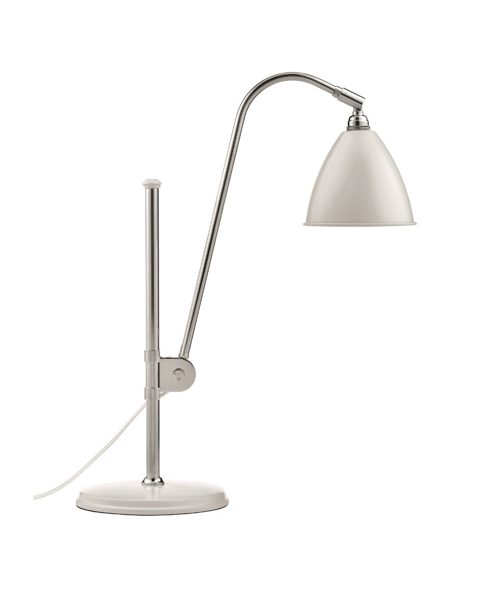 Gubi Bestlite BL1 Bordlampe Ø16 Krom/Mat Hvid