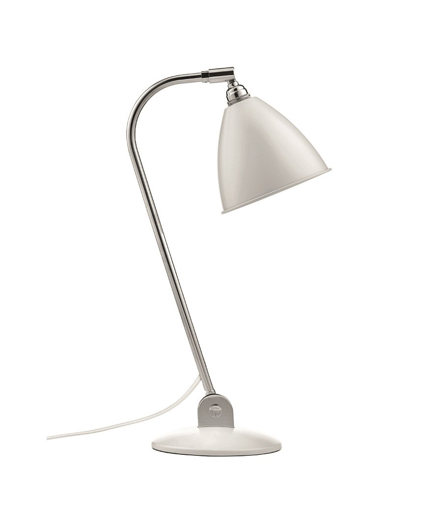 Gubi Bestlite BL2 Bordlampe Ø16 Krom/Mat Hvid