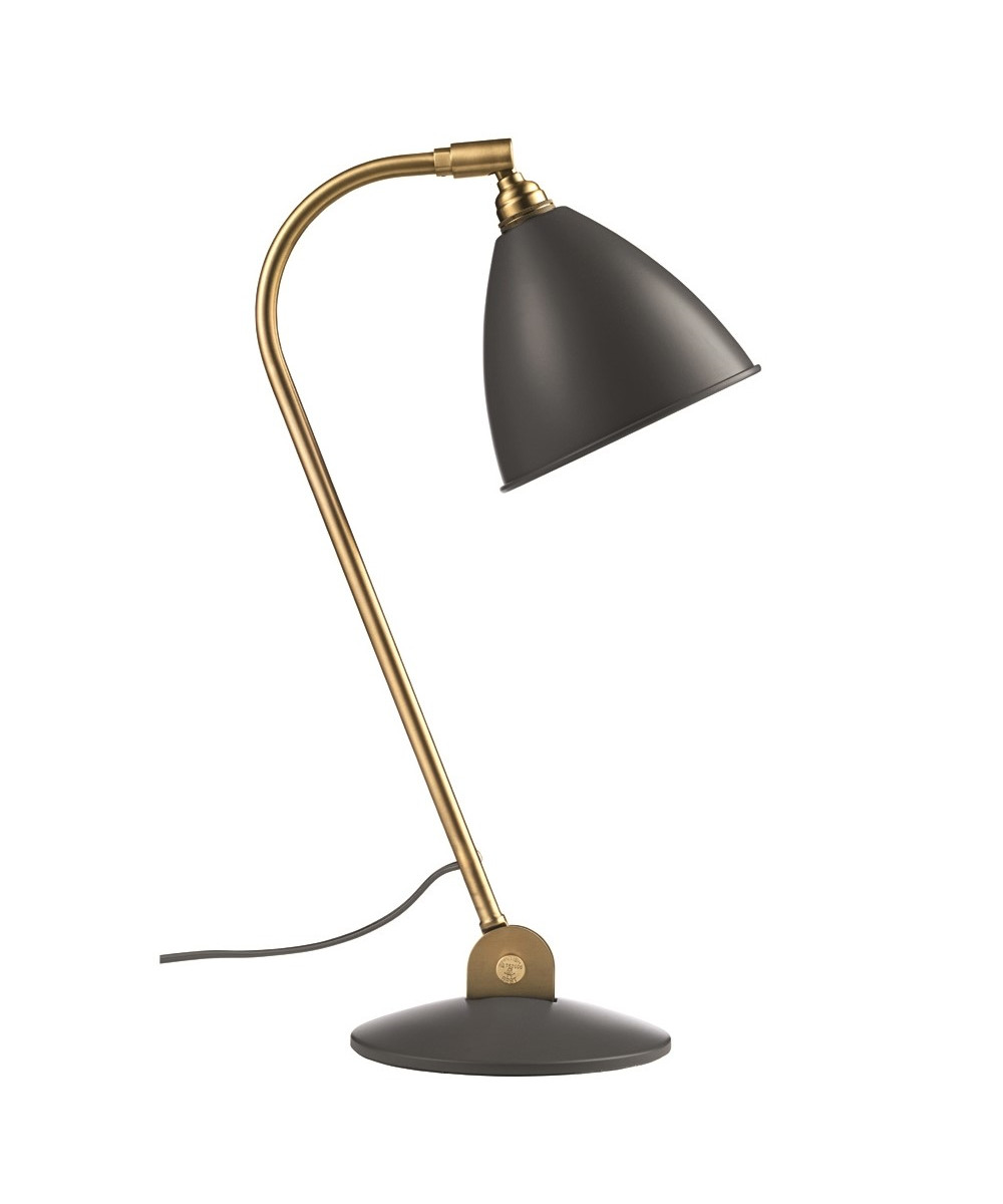 Gubi Bestlite BL2 Bordlampe Ø16 Messing/Grå