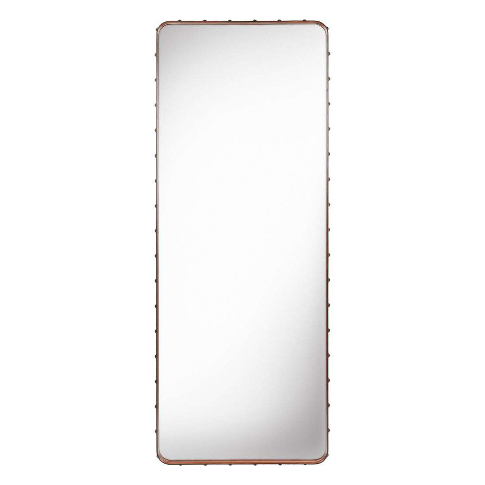 Bilde av Gubi - Adnet Wall Mirror Rectangular 70x180 Tan Leather