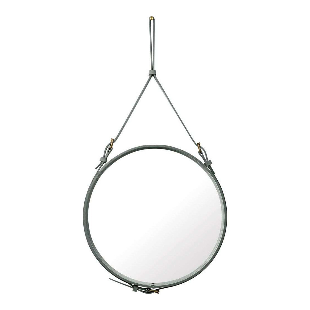 Gubi Adnet Wall Mirror Circular Ø58 Alcantara Wild Dove