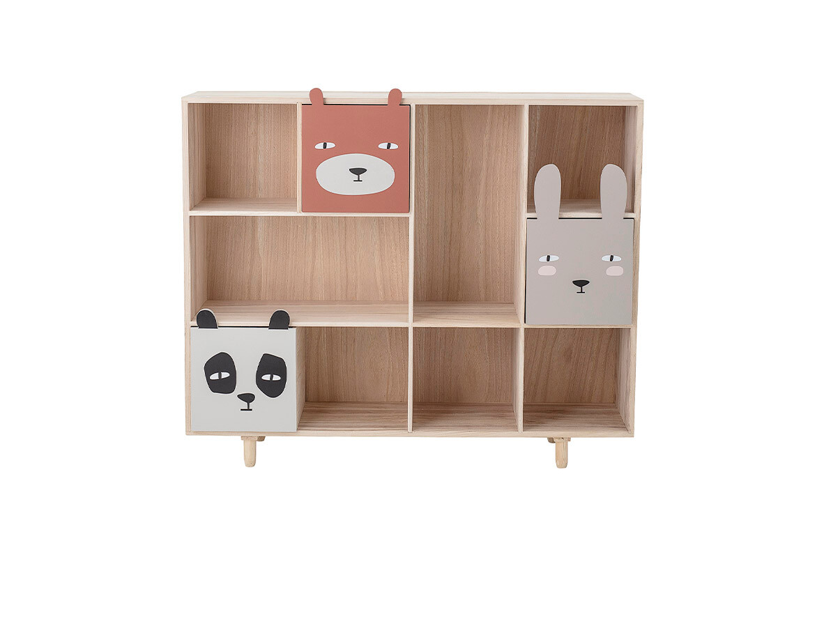 Bloomingville – Calle Bookcase w/Drawers L107 Paulownia Nature Bloomingville