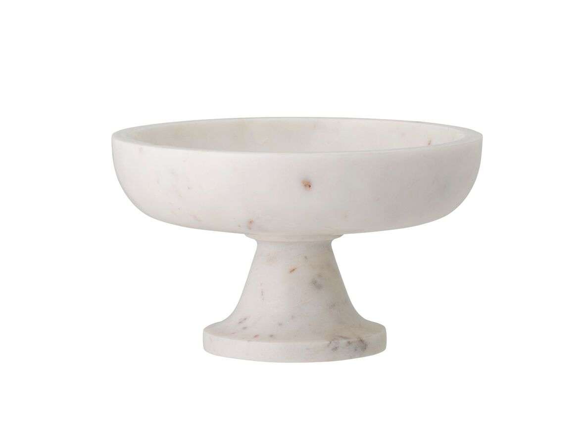 Bilde av Bloomingville - Eris Pedestal Bowl White Marble Bloomingville