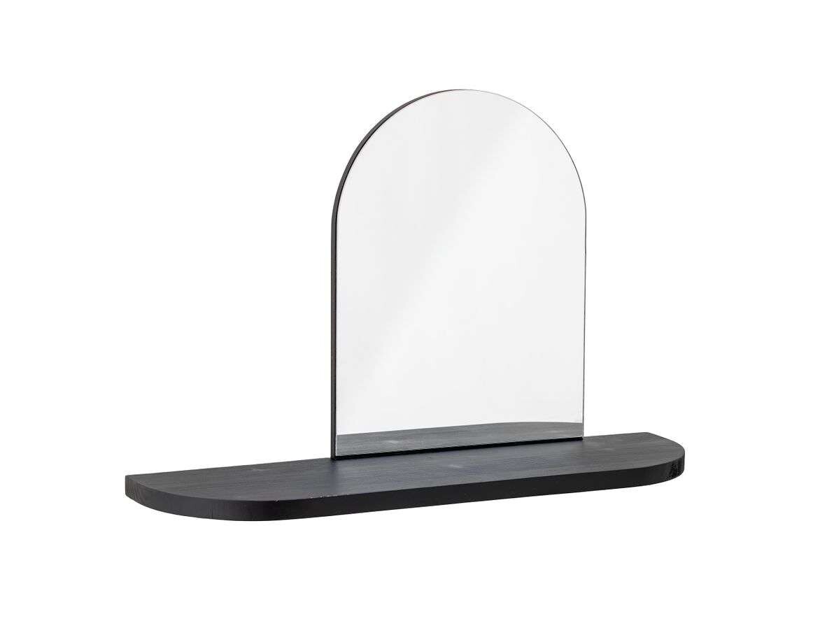 Bilde av Bloomingville - Annlie Mirror W/shelf Black Mdf Bloomingville