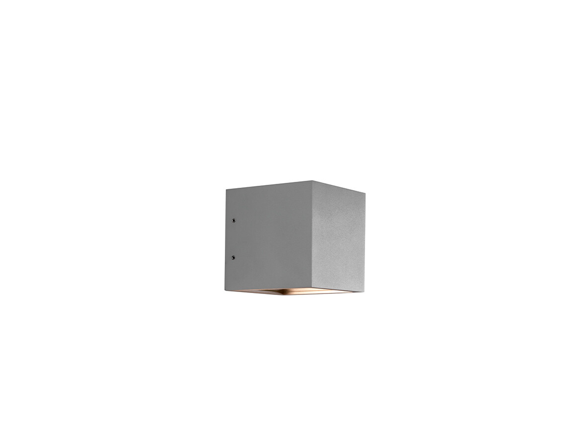 Light-Point - Cube LED Utendørs Vegglampe XL 3000K Down Sølv
