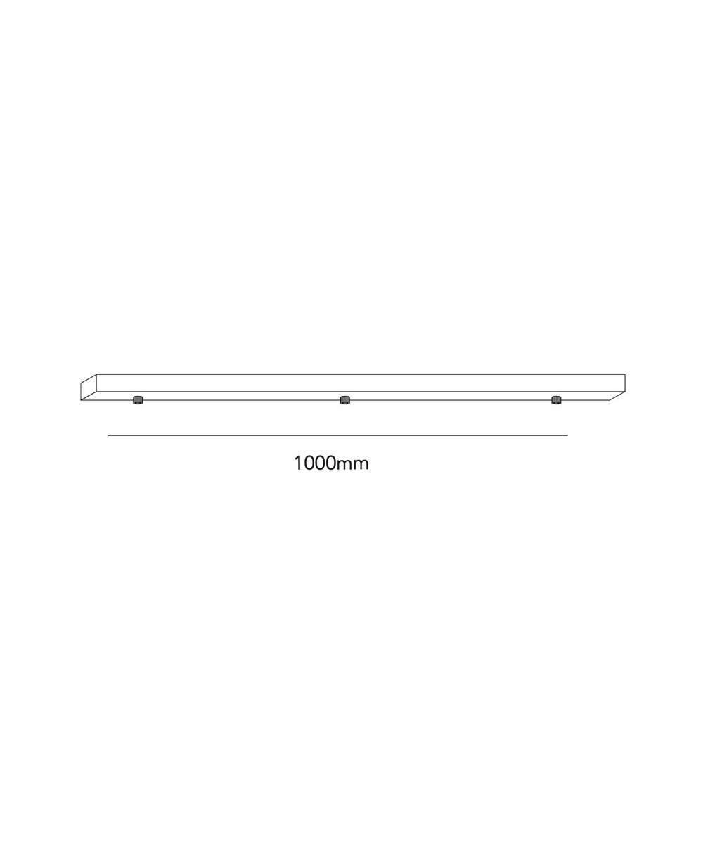 Light-Point – Ceiling Base L1000/3 Pendler Sort