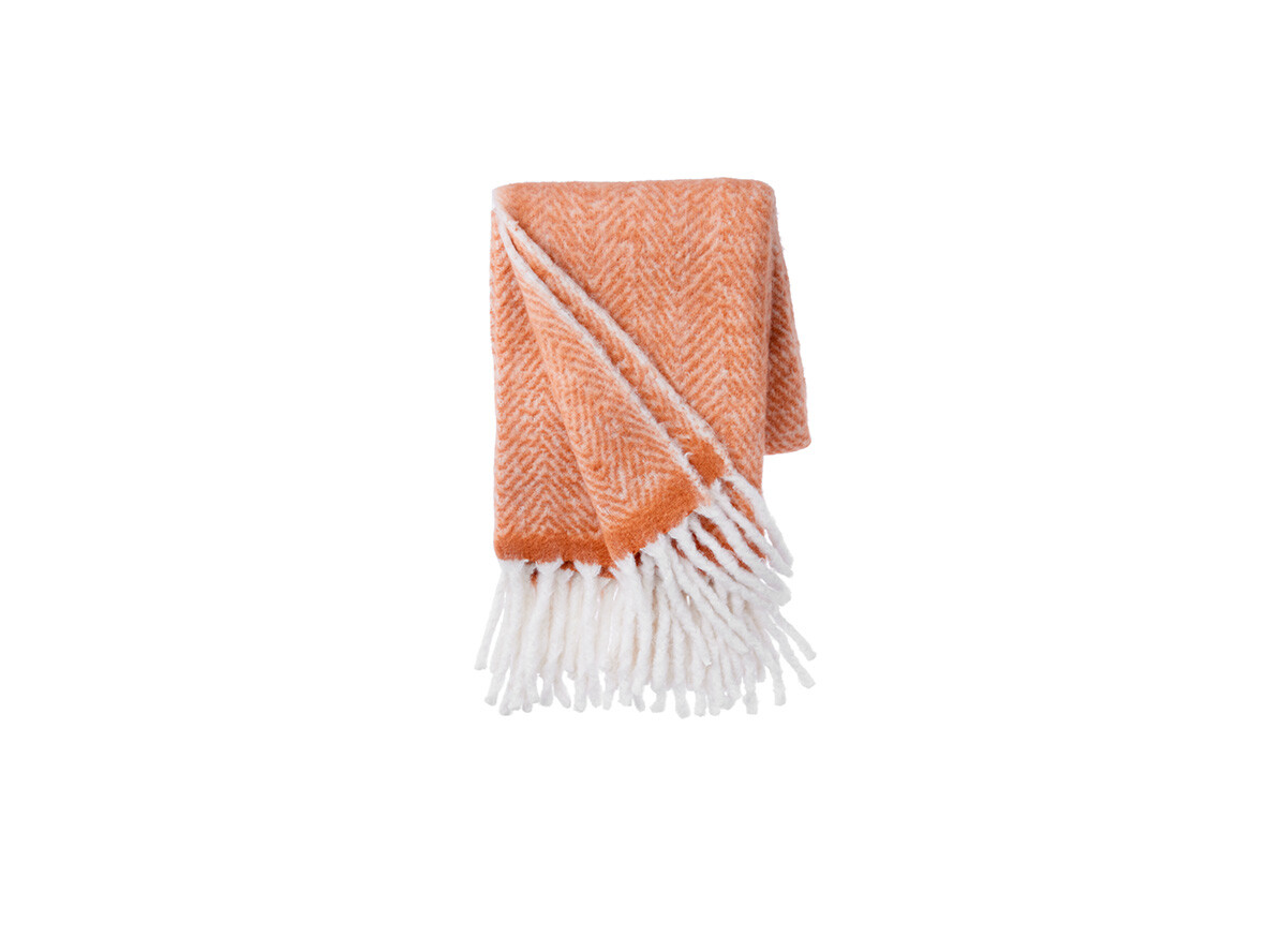 Cozy Living Hemtillbehör – Mathea Throw Herringbone Terracotta Cozy Living