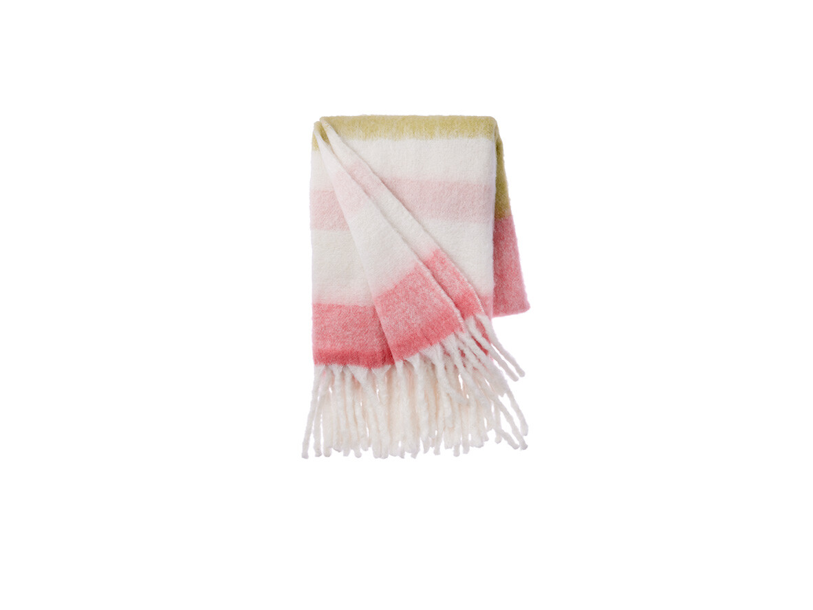 Cozy Living – Mathea Throw Striped Coral Cozy Living