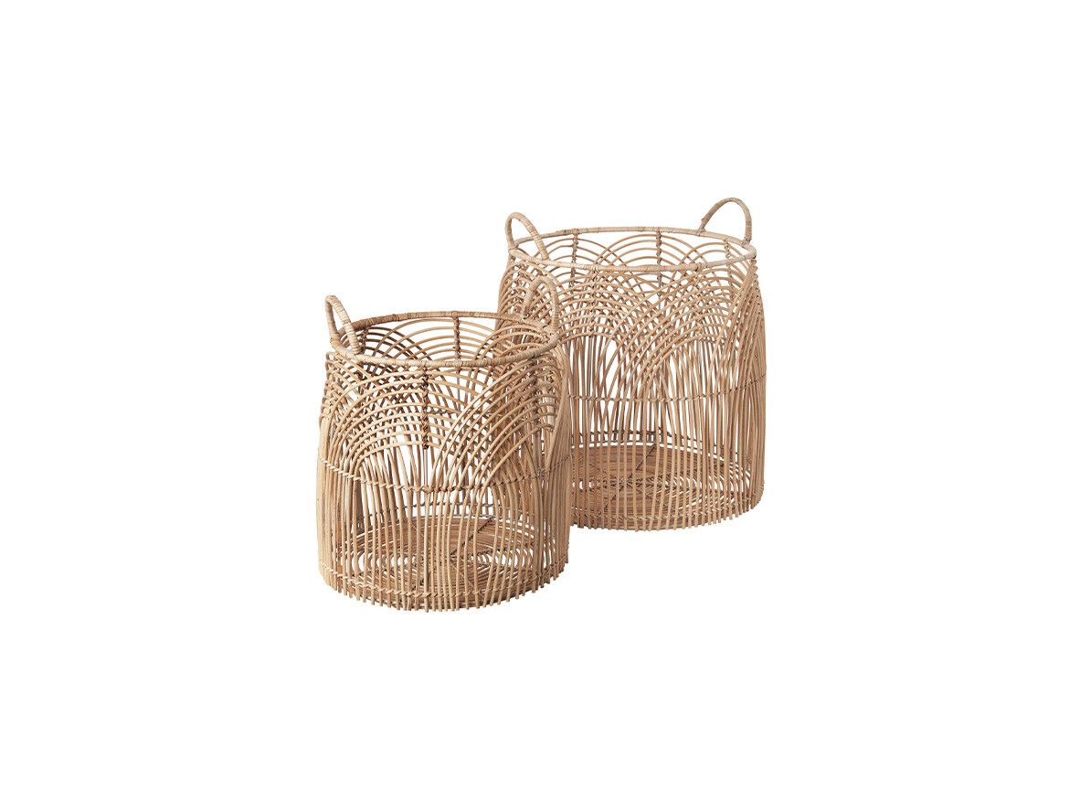 Cozy Living Hemtillbehör – Mari Basket Rattan 2 pcs. Natural Cozy Living