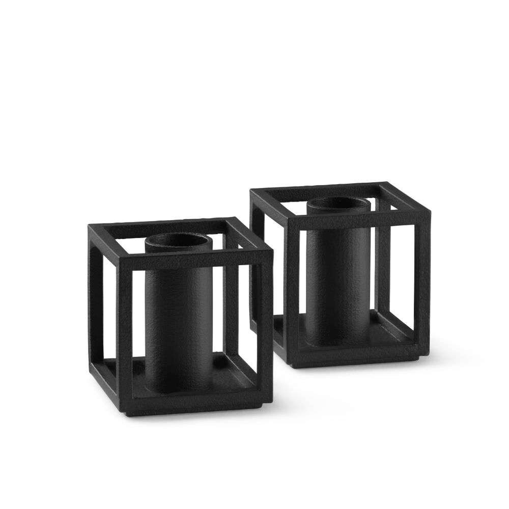 Audo Copenhagen – Kubus Candle Holder Micro Black 2 psc. Audo Copenhagen