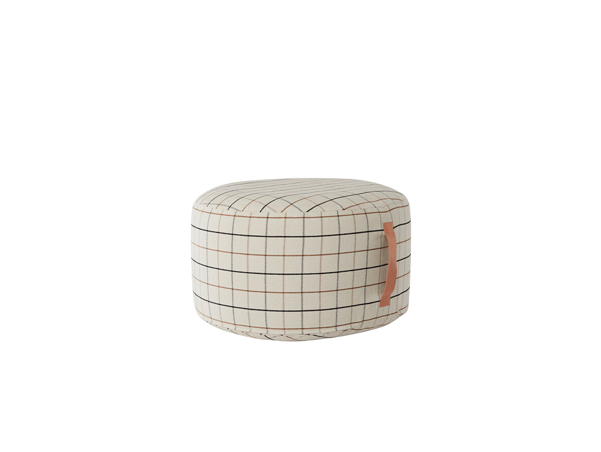 OYOY Living Design – Grid Pouf Large Offwhite