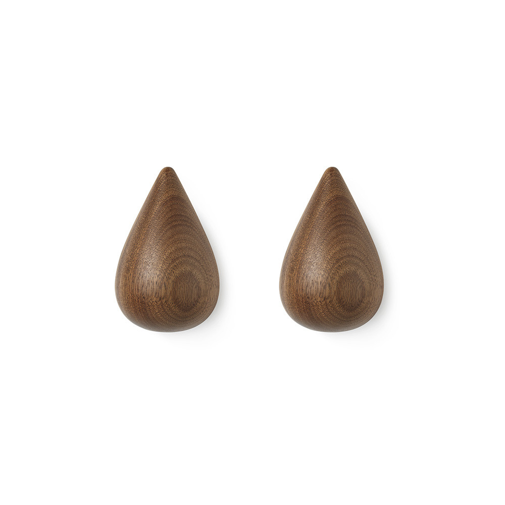 Normann Copenhagen – Dropit Hooks Large 2 pcs. Walnut