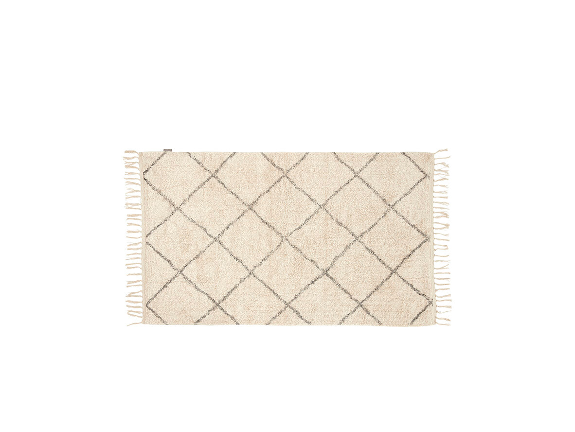 Hübsch – Rhomb Rug 90×150 Off White Hübsch