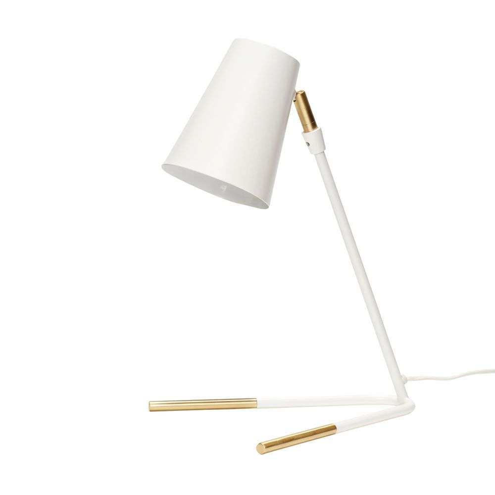 Hübsch - Slant Bordlampe White/Brass