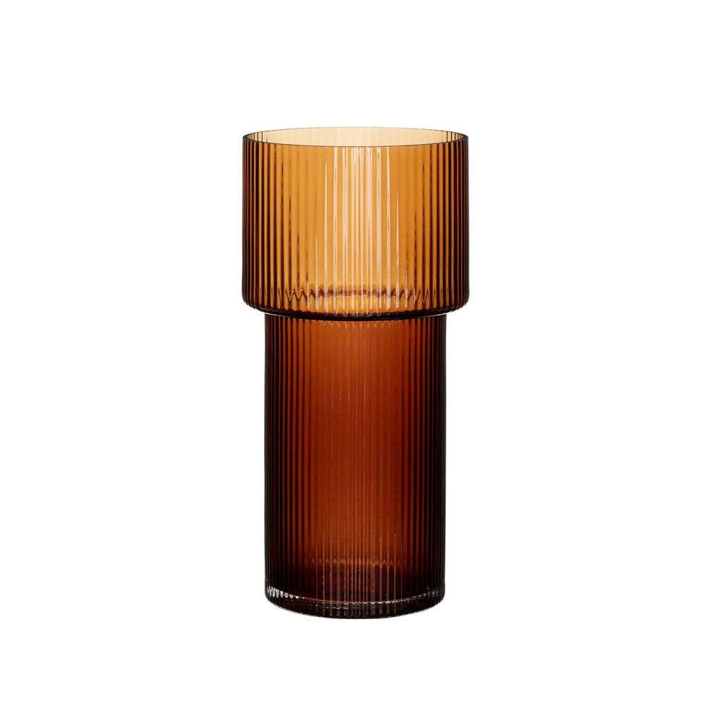 Hübsch – Ripple Vase Amber