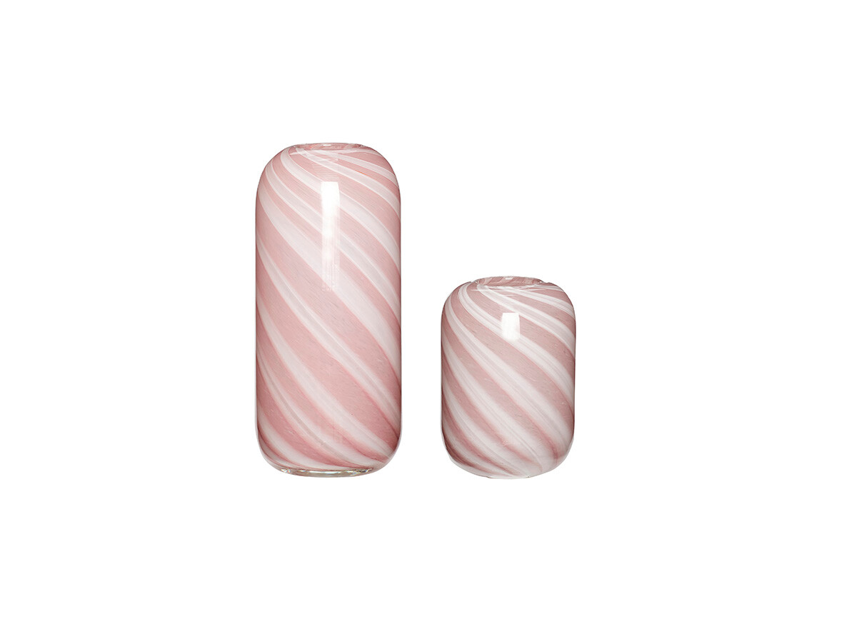 Bilde av Hübsch - Candy Vases 2 Pcs. Pink Hübsch